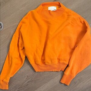 Wilfred Free Vibrant Orange Ribbed Knit Top